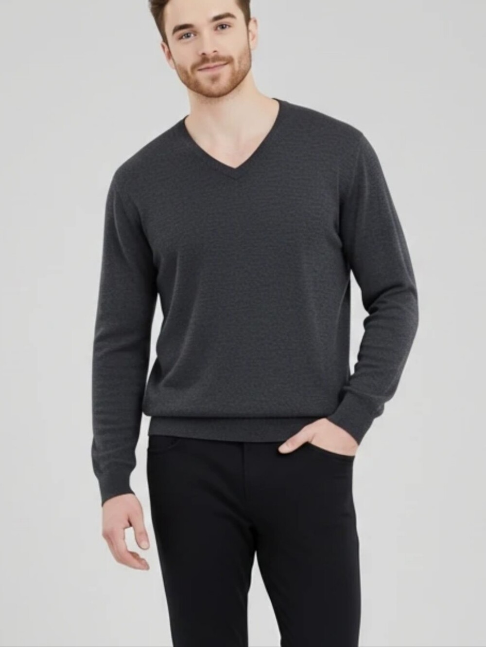 Life After Denim‎ V-Neck Men's Gray Sweater Size XL NEW!